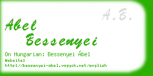 abel bessenyei business card